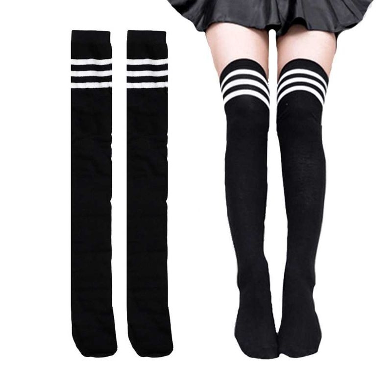 Kaos kaki panjang wanita jepang - kaos kaki setinggi paha wanita korea