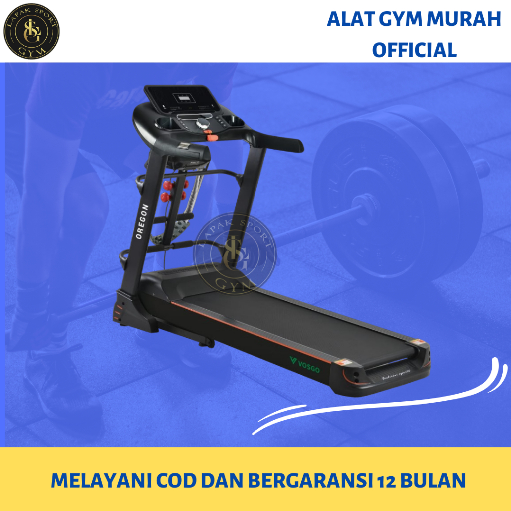 Alat Fitness Treadmill Elektrik Oregon Vosgo Motor 2.5 HP
