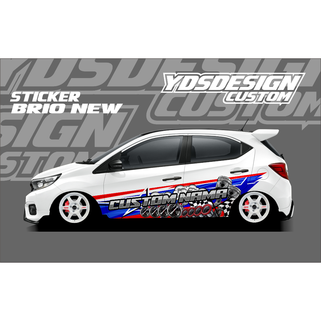 DECAL LIVERY NEW BRIO, ETIOS,YARIS,JAZZ / STIKER MOBIL BRIO NEW