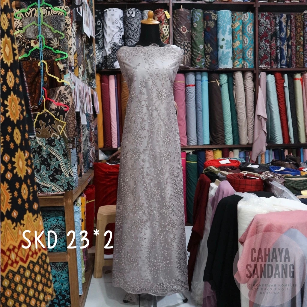 Bahan brukat tile permeter KAIN KEBAYA
