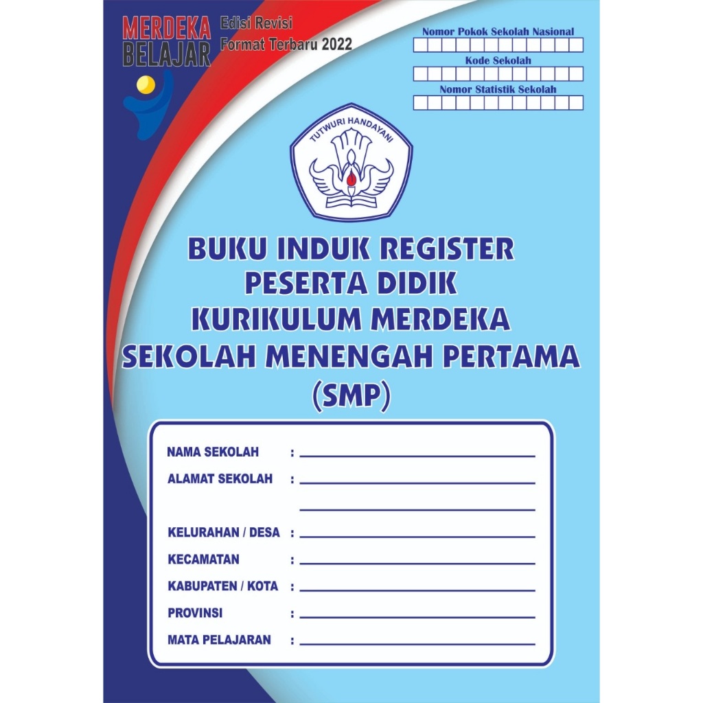 

BUKU INDUK REGISTER SMP 50 SISWA KURIKULUM MERDEKA TERBARU