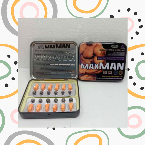 MAX_MAN_ASLI ORIGINAL ISI 12 BUTIR MENAMBAH STAMINA PRIA OBAT HERBAL TAHAN LAMA KUAT