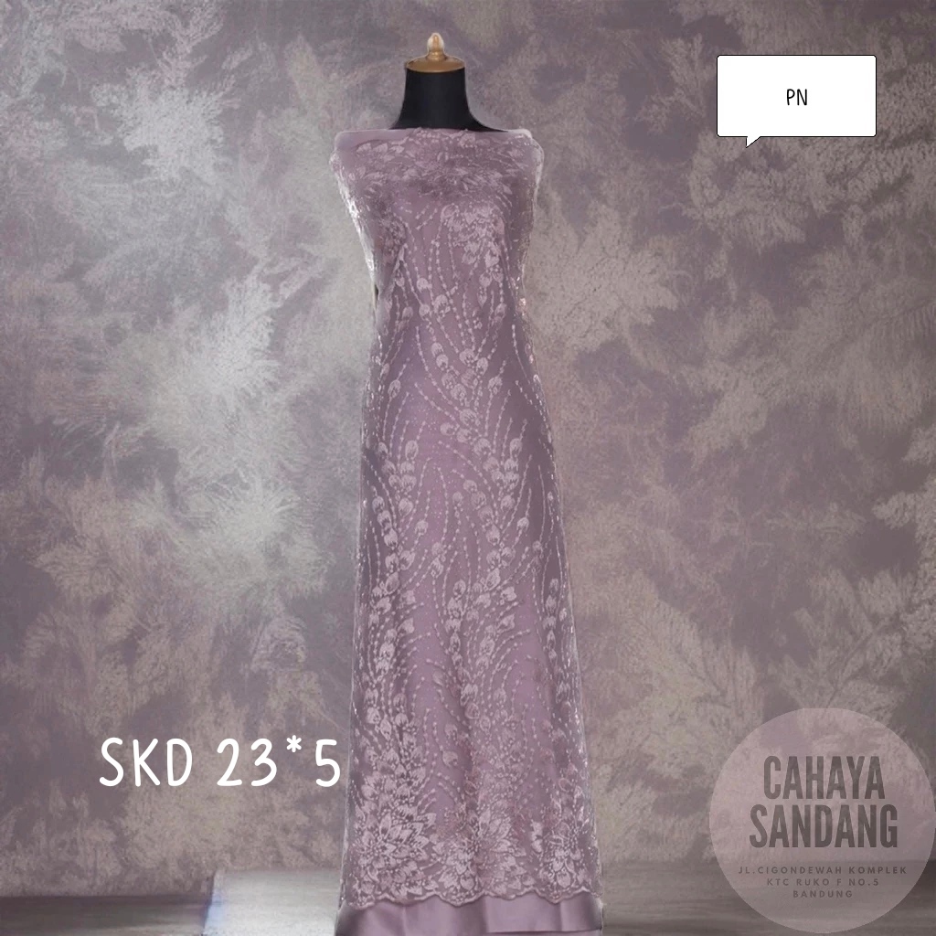 Kain Tille Brukat Premium Meteran Bisa Dicuci