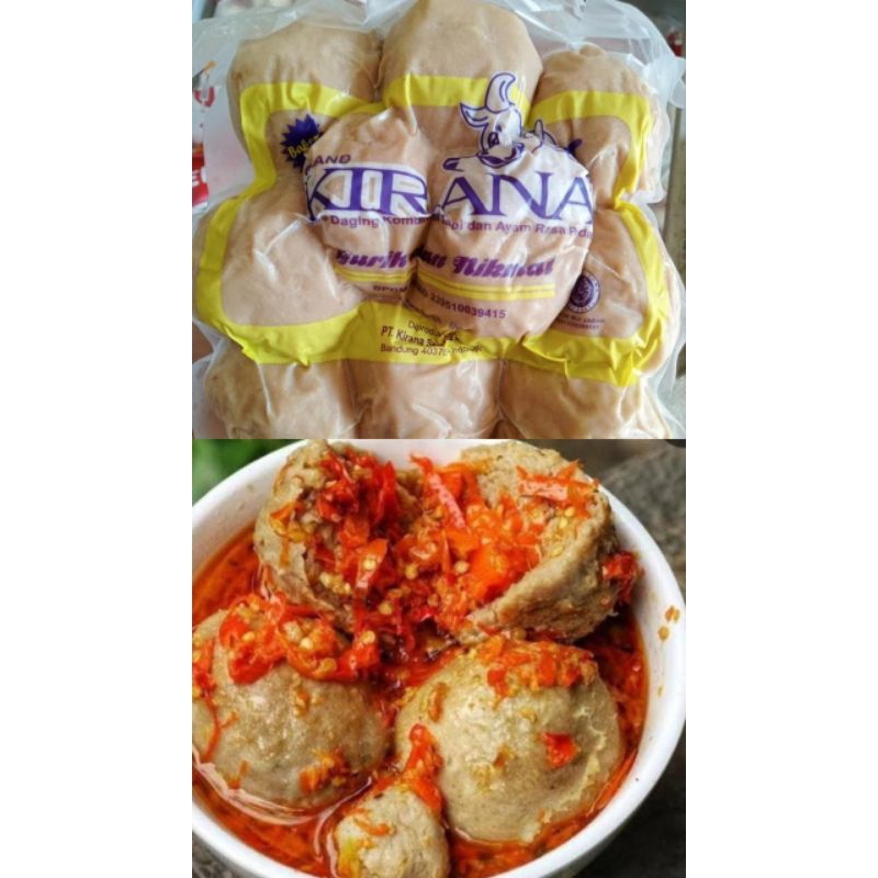 

Bakso Kirana isi 10 Mercon dan Daging cincang