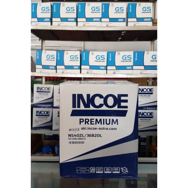 Accu aki mobil Incoe Premium NS 40ZL Jazz, Ertiga, Agya - kosongan tanpa zuur
