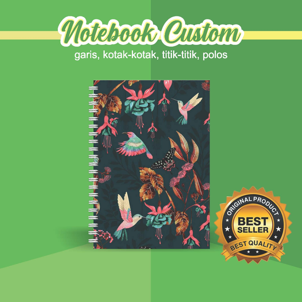 

NOTEBOOK A5 CUSTOM CATATAN/JURNAL BOOKPAPER GRID/KOTAK2#DOTTED/TITIK2#BLANK/POLOS