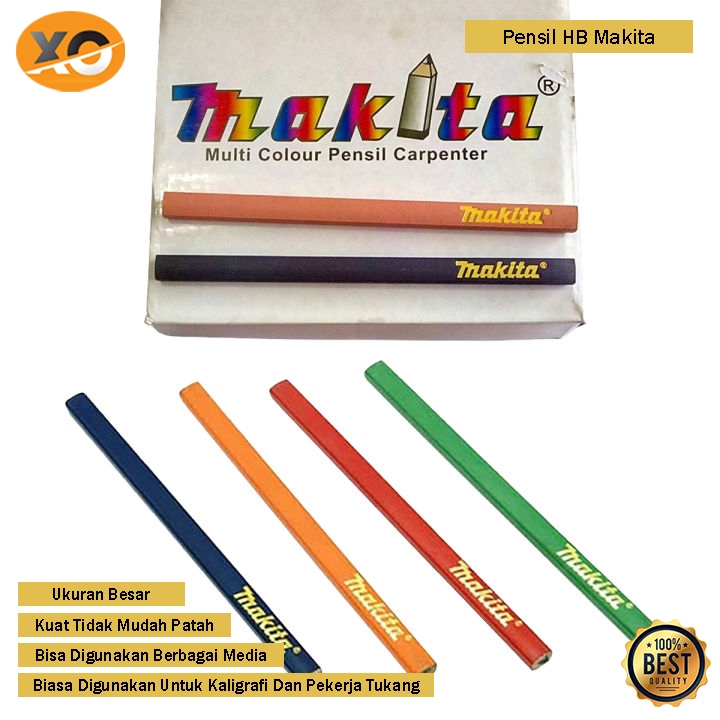 

Pensil Makita Besar HB Tukang Bangunan Kaligrafi Kayu Besi Murah Asli Kuat