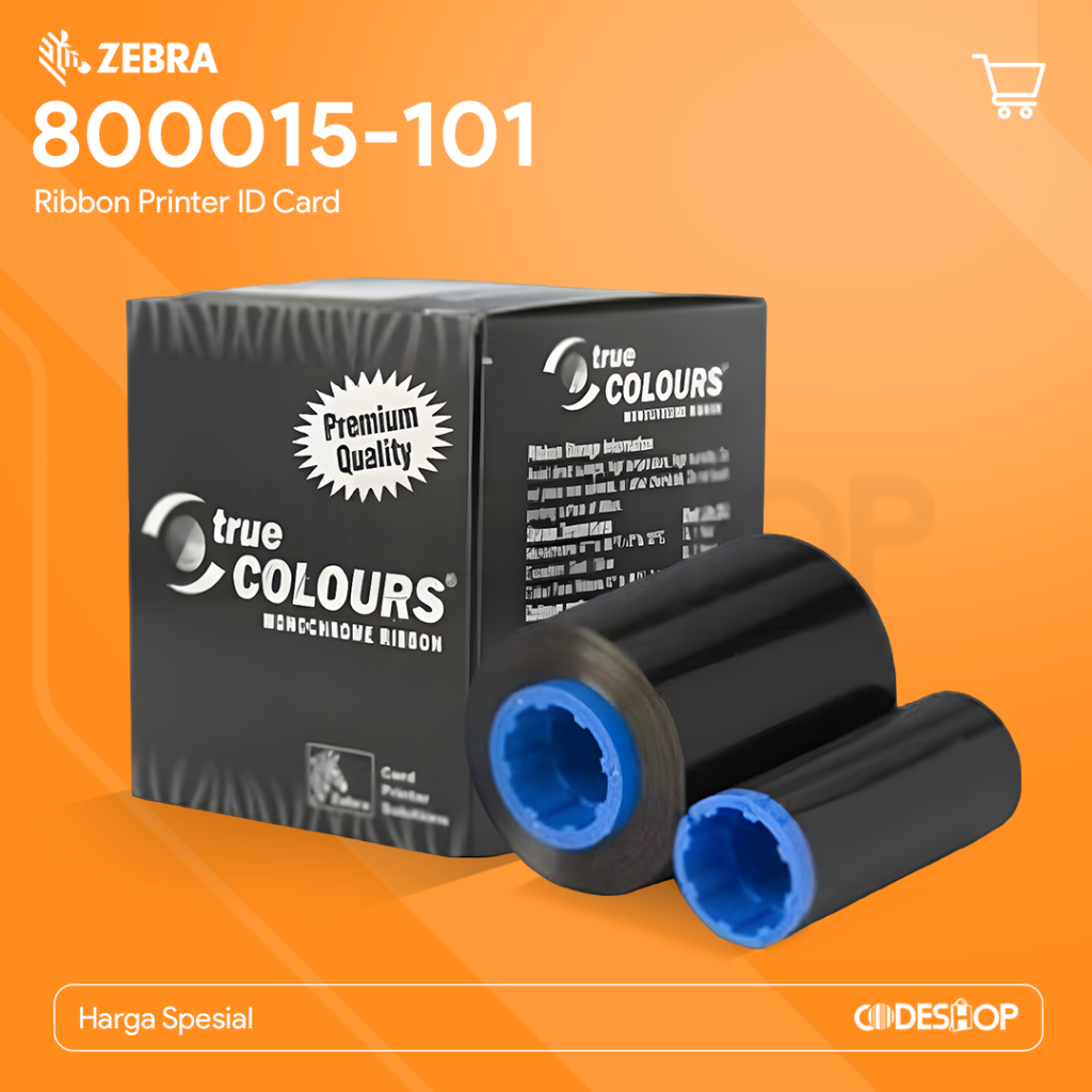 TINTA ID CARD PRINTER ZEBRA - RIBBON ZEBRA P330i BLACK (800015-101)