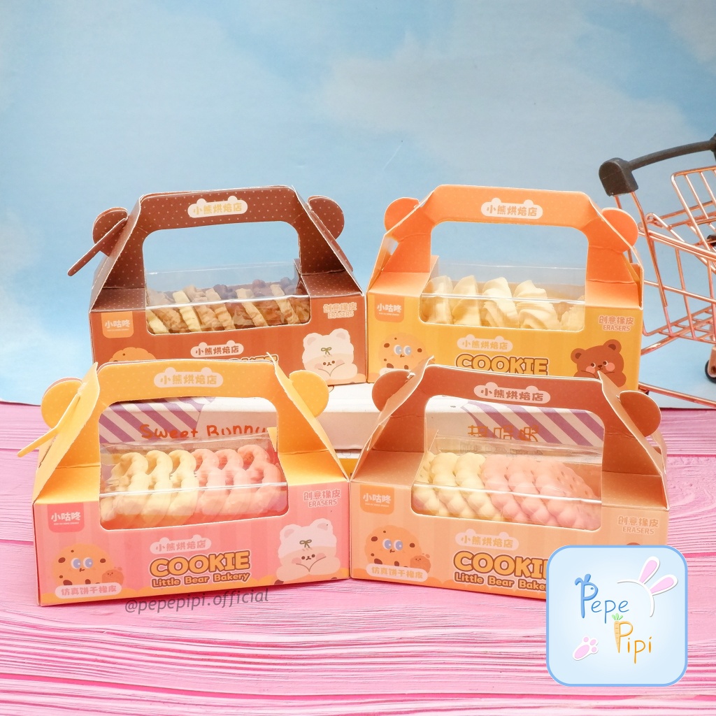 

Penghapus Xiao Gu Dong XGD-6062 Little Bear Bakery Kue Kering Eraser Penghapus Karet Hapusan Stip Setip