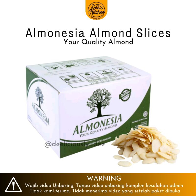 

Kacang almond slice Mentah 250 gr ( Repack)