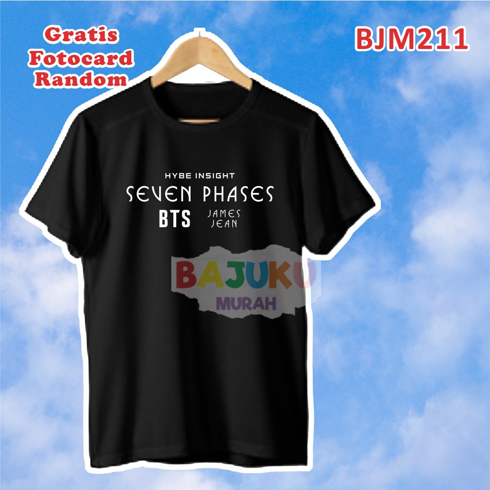 BJM211 Kaos Bts Seven Phases+Gratis Fotocard