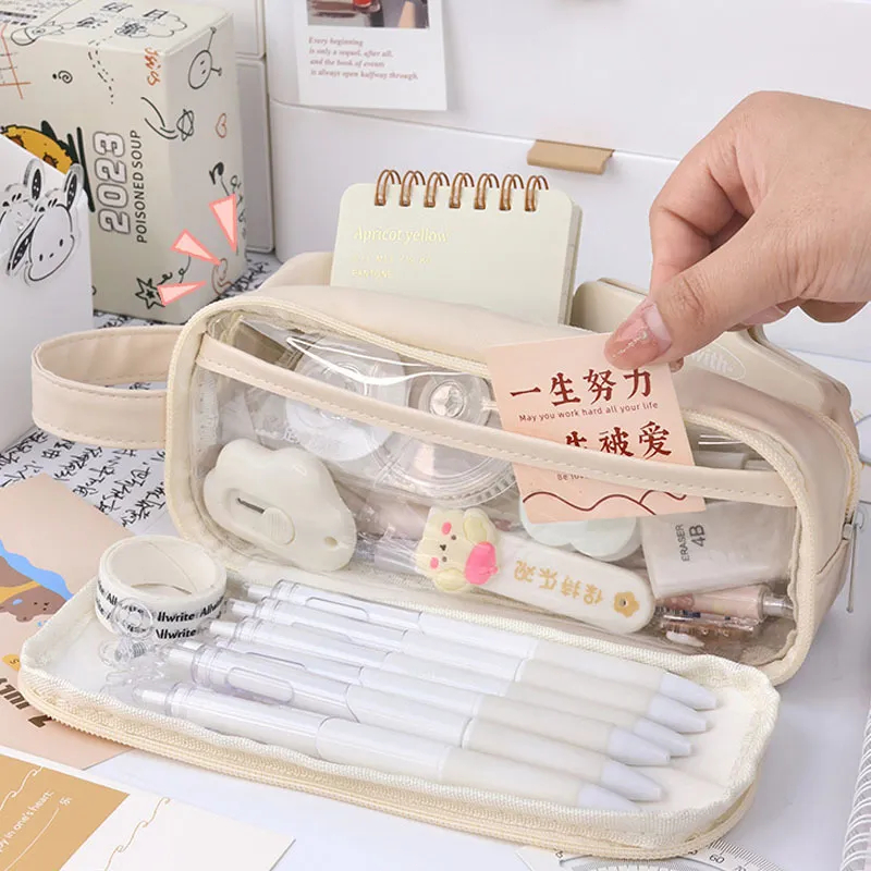 

4ds! Kotak Pensil Kawaii Kapasitas Besar, Kotak Pensil Pensil Lipat, Kotak Pensil Pensil untuk Anak