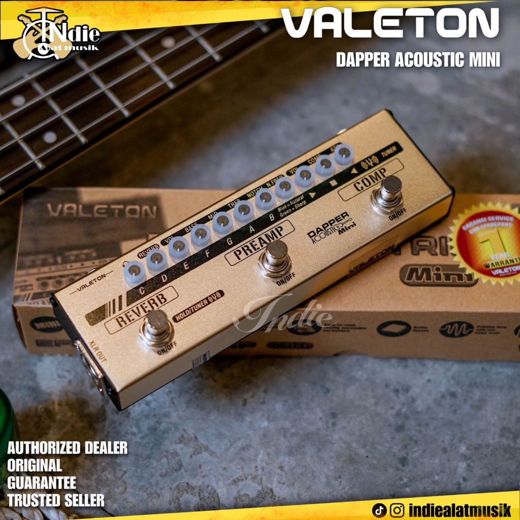Valeton Dapper Acoustic Mini Effect Strip l Efek Gitar Strip Akustik