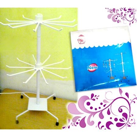 Display Aksesoris Putar 2 Tingkat