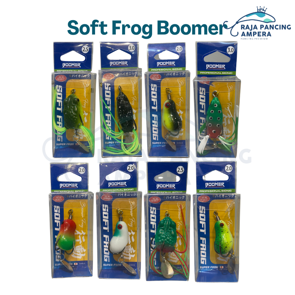 Soft Frog Boomer Umpan Mainan bentuk Kodok untuk mancing casting gabus toman di rawa bahan rubber ka