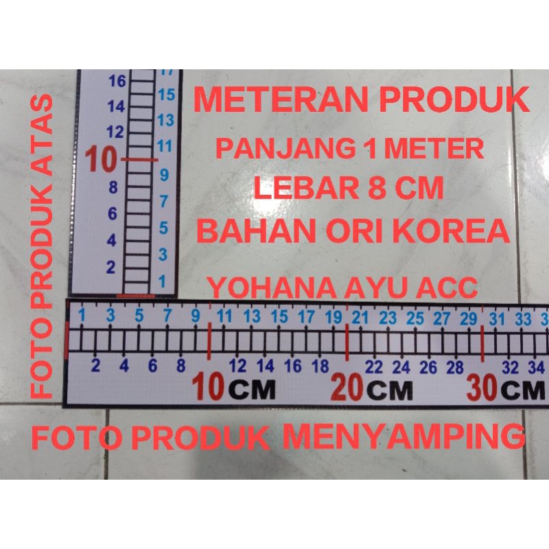METERAN PRODUK PRINTING BAHAN KOREA / METERAN PRODUK IKAN KOI / METERAN BAHAN TEBAL / METERAN SPANDU