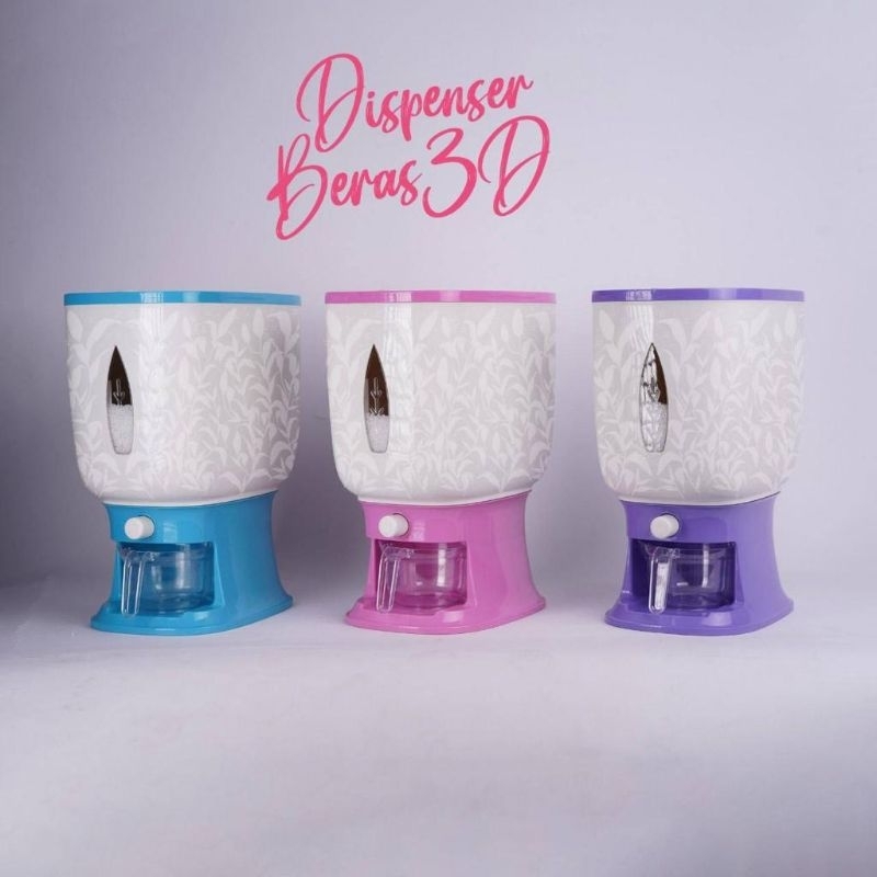 Dispenser Beras//Dispenser 10 kilogram//Dispenser Beras 3D//Tempat Beras otomatis