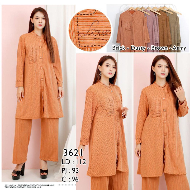 One Set Rajut / Set Celana Rajut kombi mute LOVE 3621