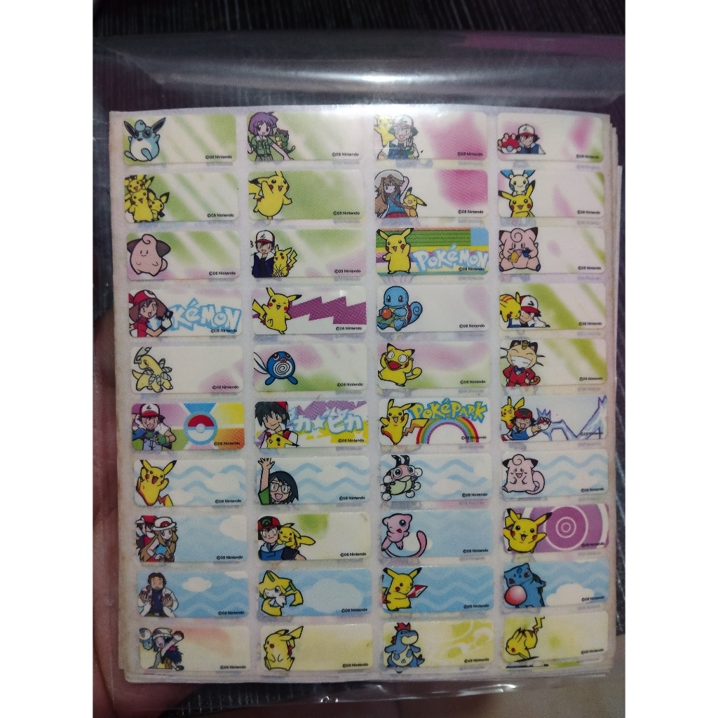 

Stiker Label Nama Anti Air - Waterproof Sticker Name Label - Pokemon