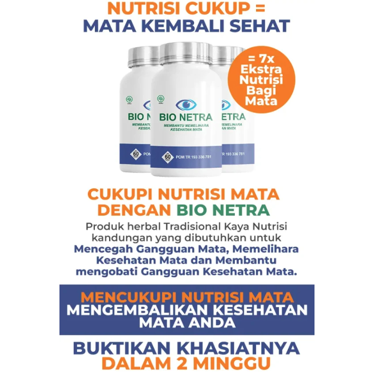 Bio Netra Original 100% Bio Netra Asli Obat Mata Katarak Rabun Minus Plus Bionetra Obat Mata Origina