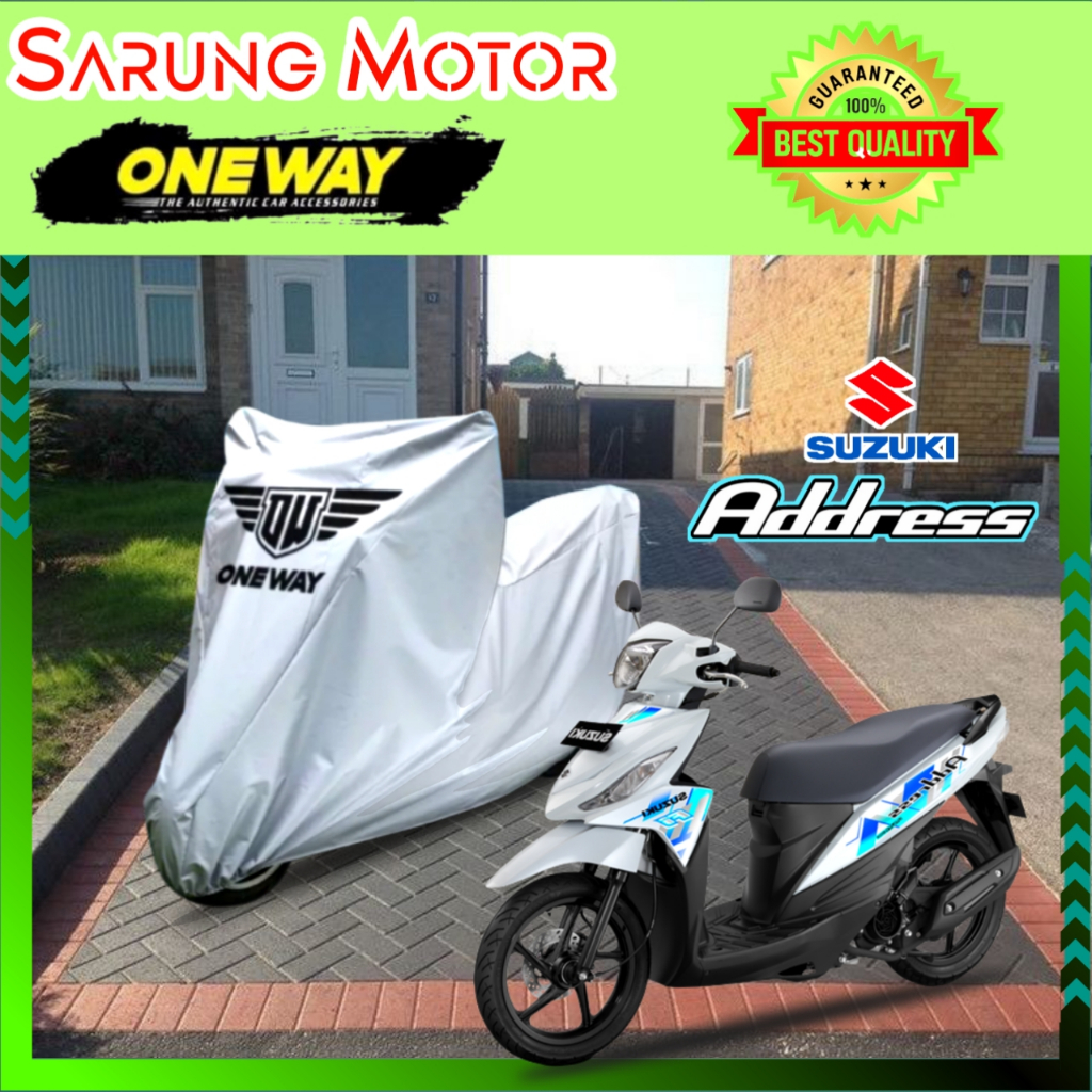 Sarung Penutup Motor Address Anti Air Dan Panas Oneway SILVER