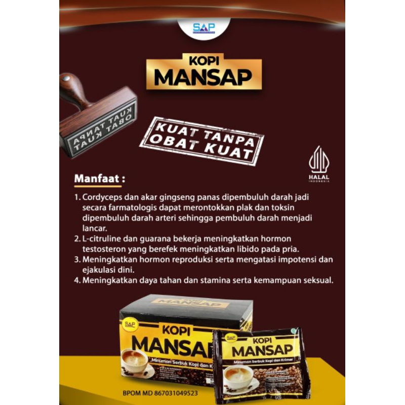 

KOPI MANTAP ORIGINAL / KOPI MENINGKATKAN VITALITAS / KOPI PASUTRI / KOPI TAHAN LAMA / KOPI KESUBURAN PRIA / KOPI KEPERKASAAN / KOPI MENINGKATKAN SP3RMA
