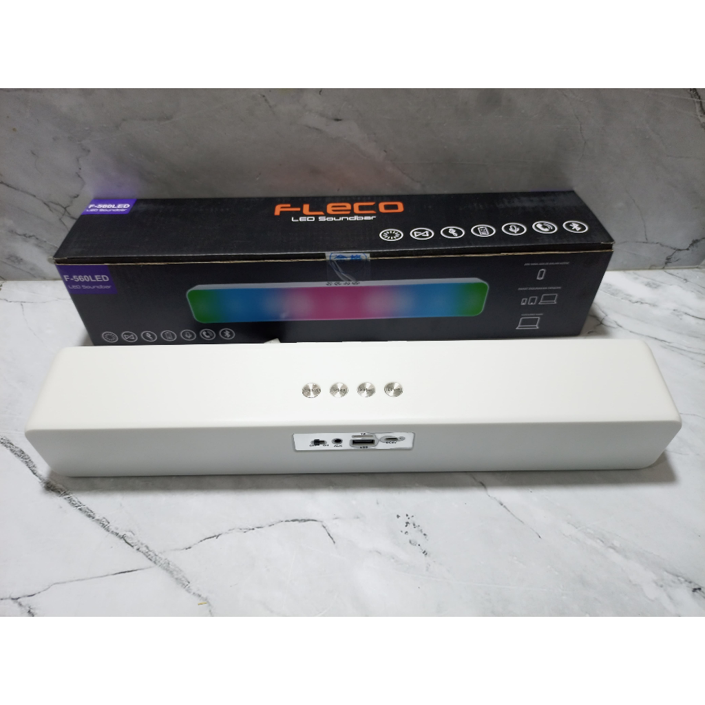 Speaker Digital Fleco F-560LED / 1800 Mah Soundbar Panjang / Original / bisa bluetooth