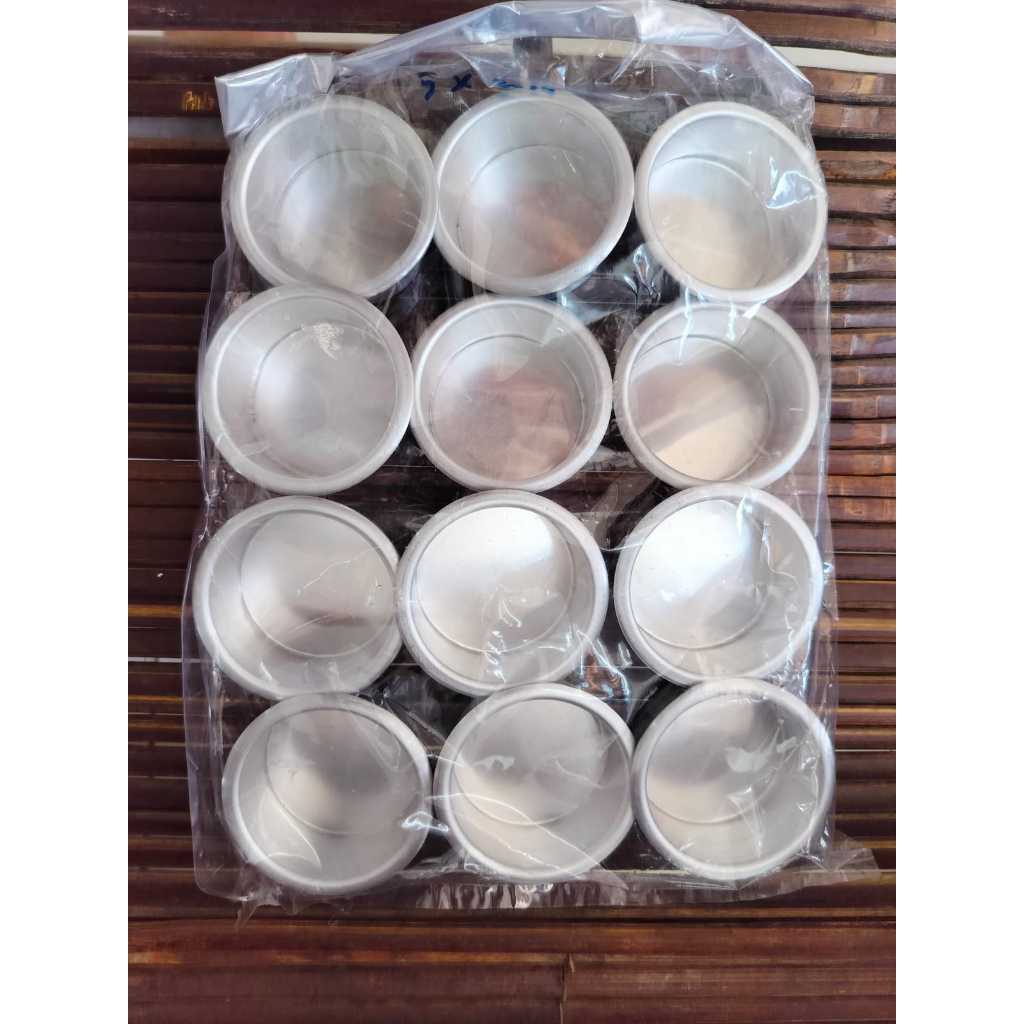 12 Pcs Cetakan Tart Mini / Cetakan Tartlets / Cetakan Pie Hokkaido / Loyang Pie Bulat Mini Biscoff E