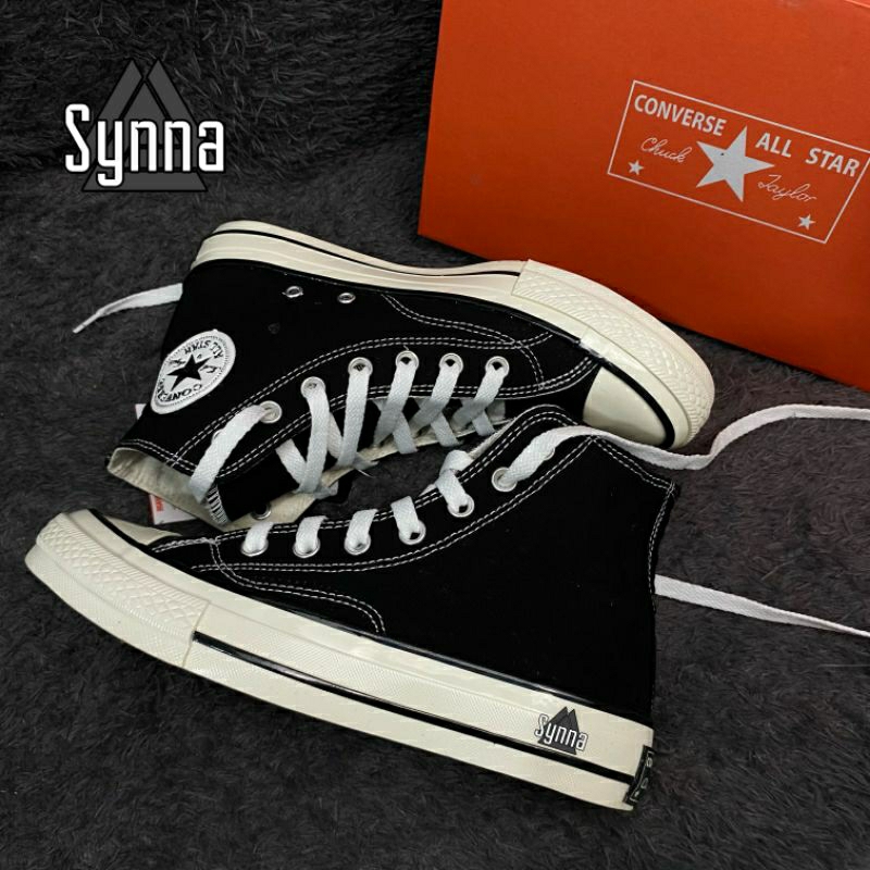 Sepatu Converse Chuck Taylor All Star 70s High Black Egret BNIB Sepatu Hitam Putih Sepatu Sekolah Se
