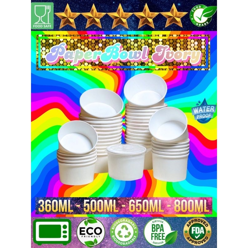 Paper bowl 800ml NESTO/ Paper Bowl 800ml POLA/Paper Bowl Kraft 800ml NESTO / Paper bowl 800ml Ivory 