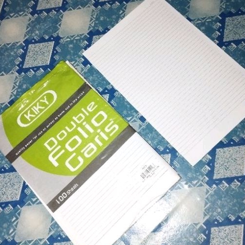 

Kertas Double Folio Bergaris | Per pcs | Kertas Double Folio Satuan