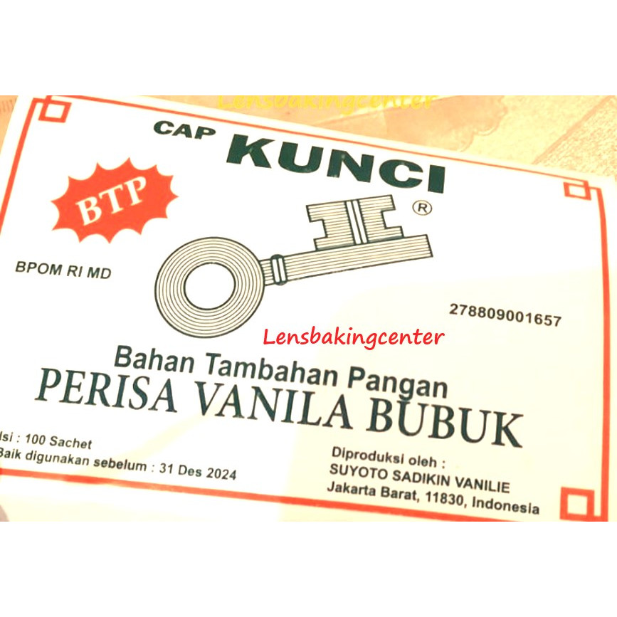 

Perisa Vanila/Vanilla/Vanili/Vanilli/Vaneli Crystal Bubuk Cap Kunci Murah 10sachet / 10 sachet