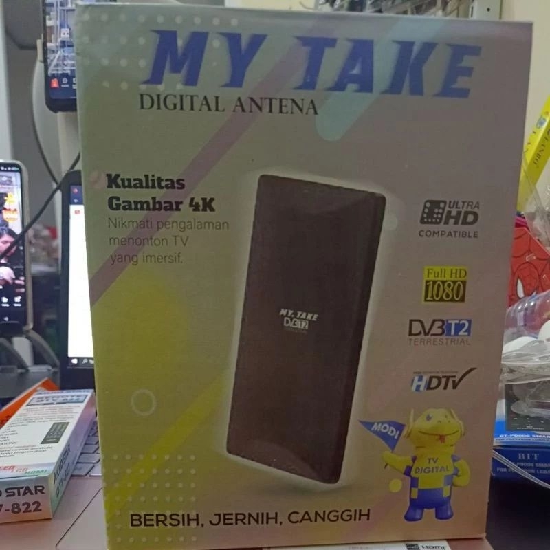 ANTENA TV DIGITAL GAMBAR JERNIH // ANTENA TV LED 4K MEREK MY TAKE // ANTENA DIGITAL ORIGINAL