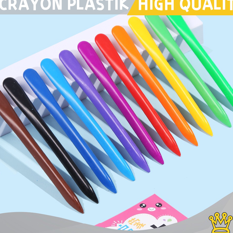 

Laris Bright Crown Crayon Magic Anti Kotor ISI 12/24/36Pcs Crayon Lab Non Toxic bentuk Triangular Aman Untuk Anak HIGHQUALITY Ready