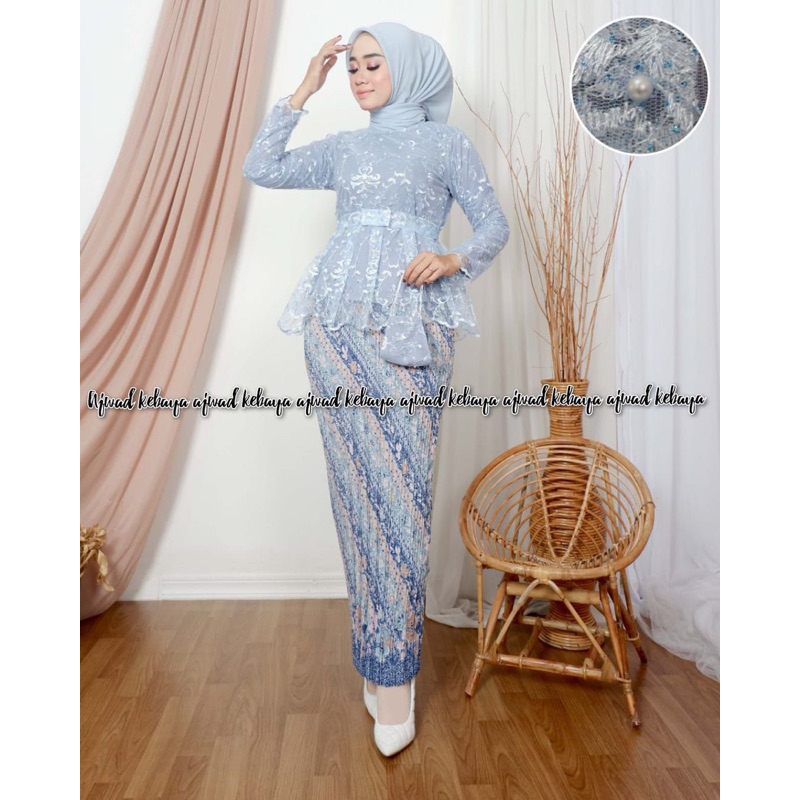 Kebaya Modern Cantika / Kebaya Wisuda / Kebaya Brukat / Kebaya Remaja / Set Kebaya Brukat Modern Ter