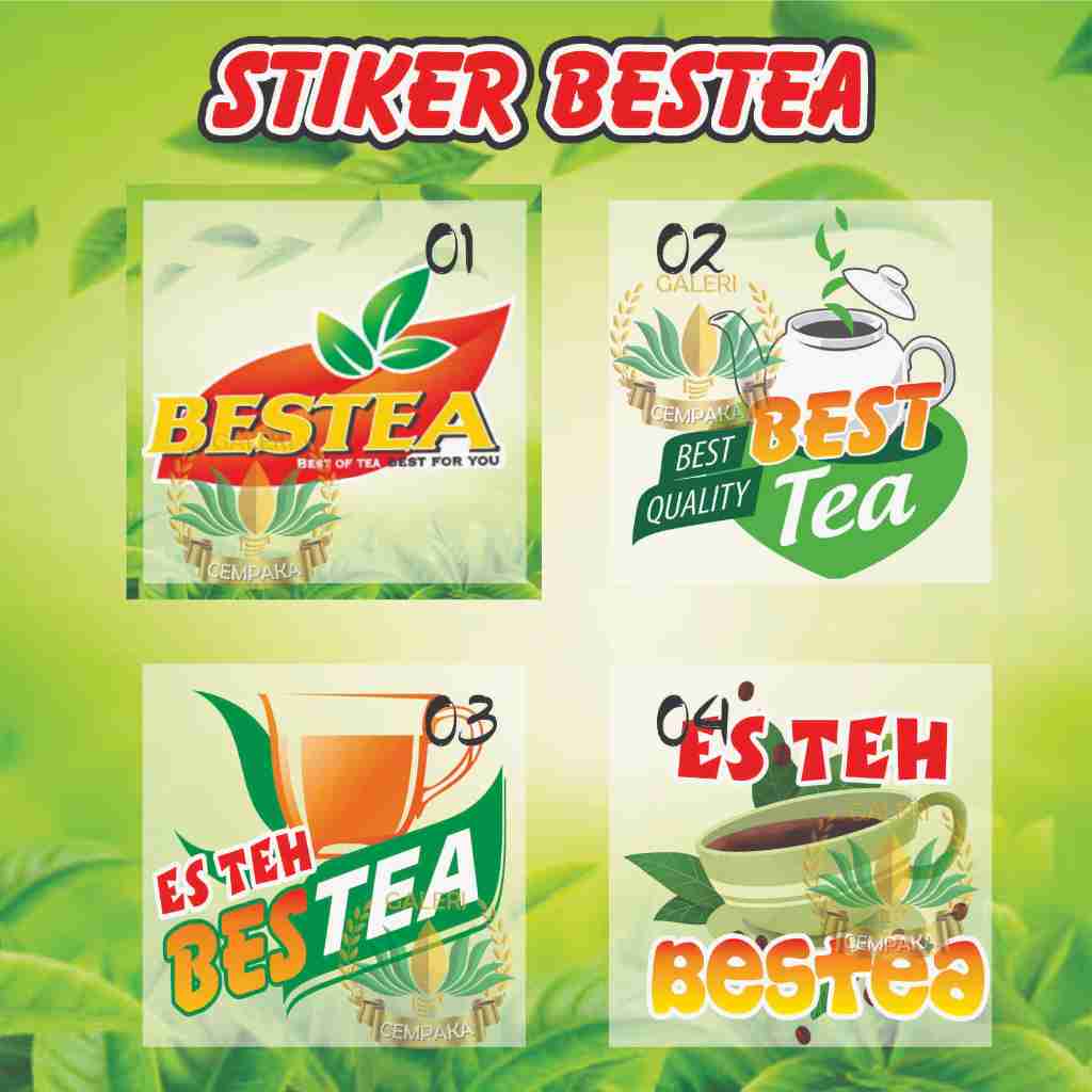 

100 PCS STIKER MINUMAN TRASPARAN BEASTIE