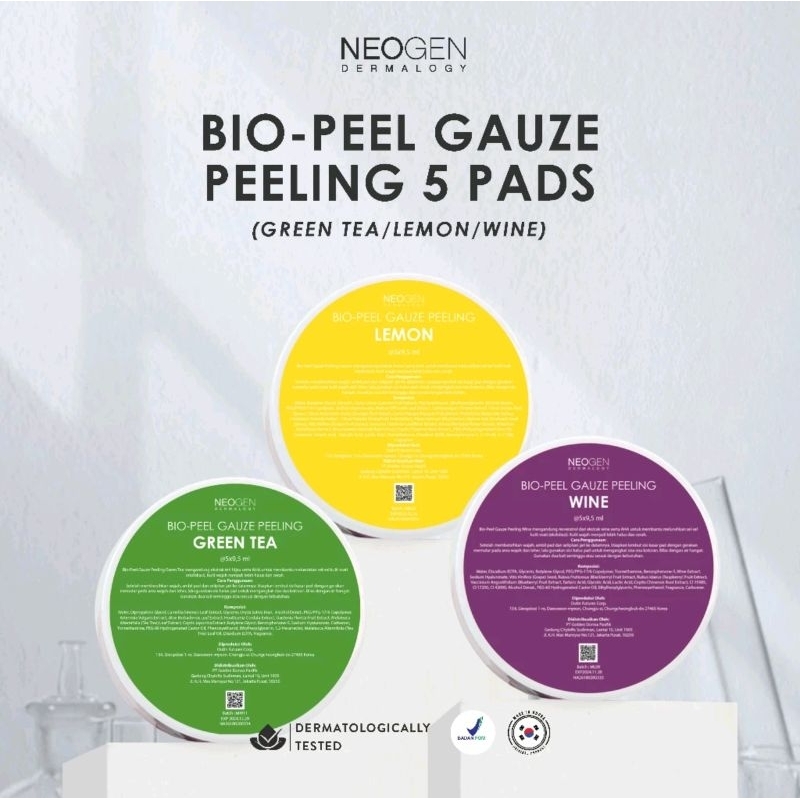 NEOGEN DERMALOGY BIO PEEL GAUZE PEELING PAD MINIS JAR (ISI 5 PADS)