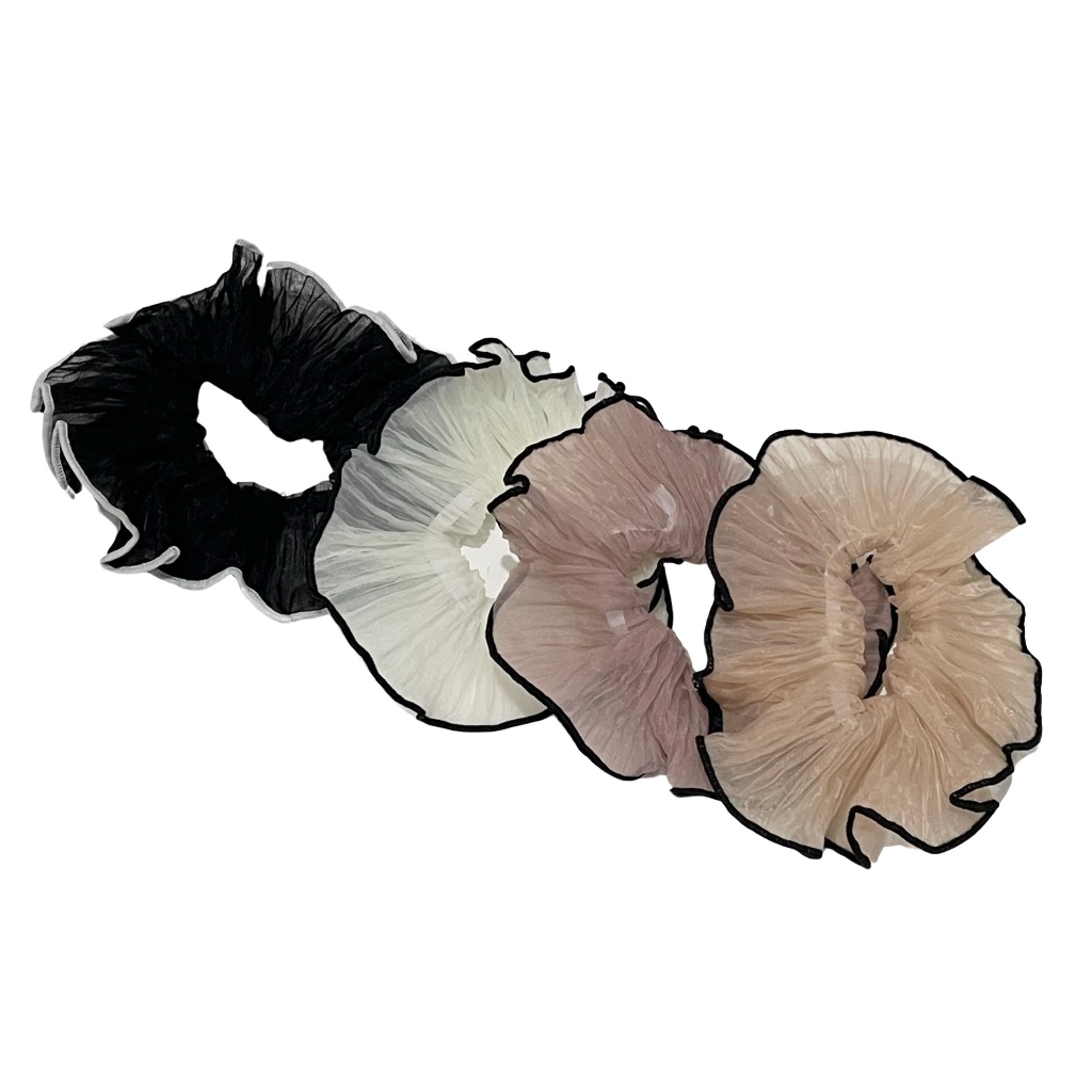 Jumbo Scrunchie / Ikat Rambut Polos / Karet Handuk Besar Korea - 11783