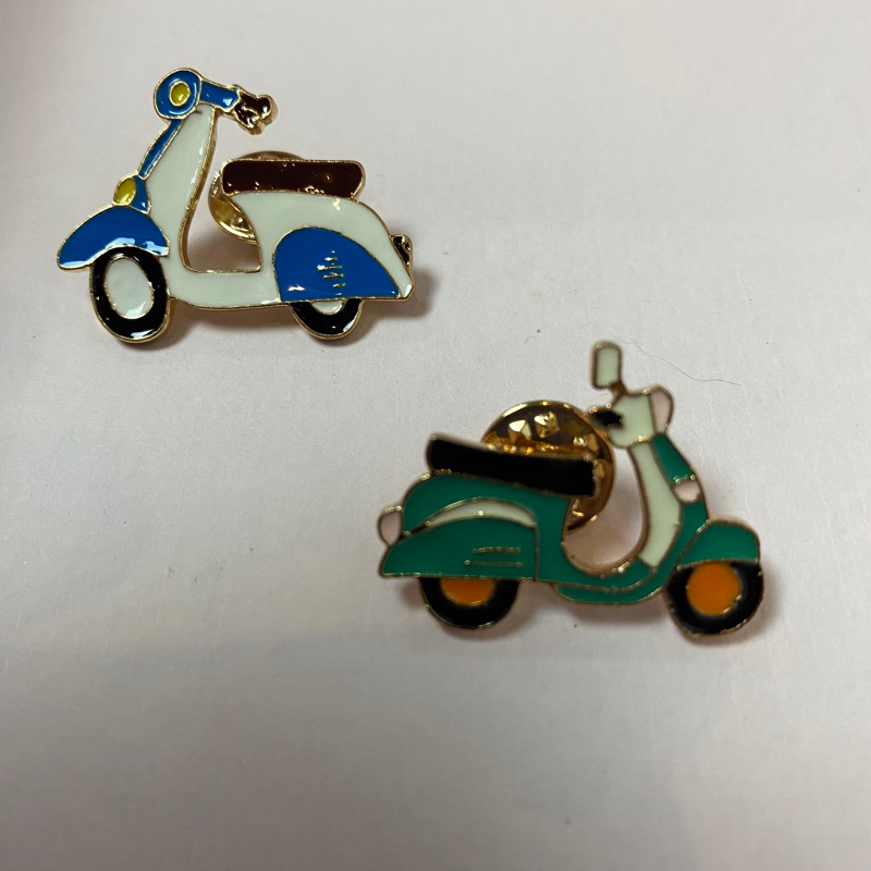 Enamel Pin Vespa Matic Vintage Jadul Skuter Bros Korea