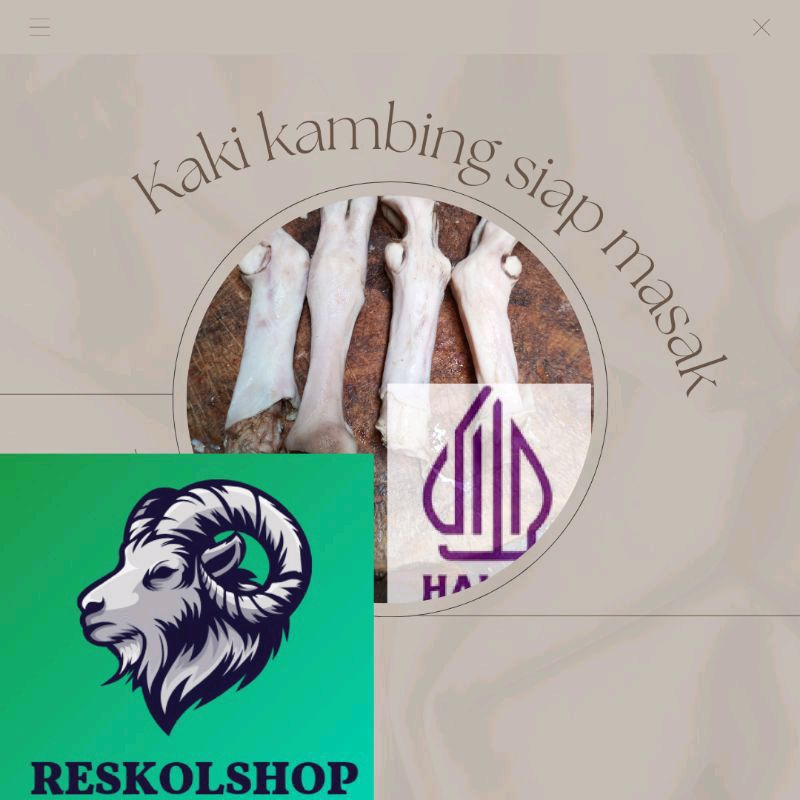 Kaki kambing bersih siap masak