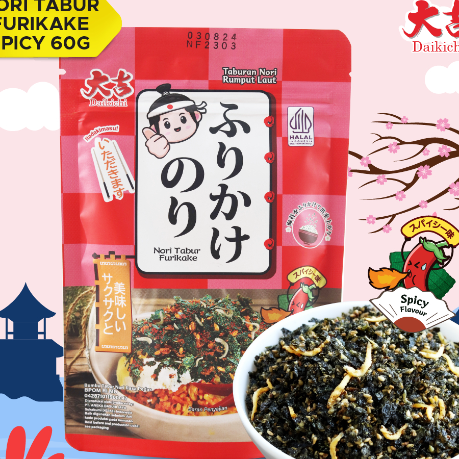 

☍☌✵❂ Nori Tabur Furikake Rumput Laut Panggang Campuran Ikan Teri 60g Terlaris