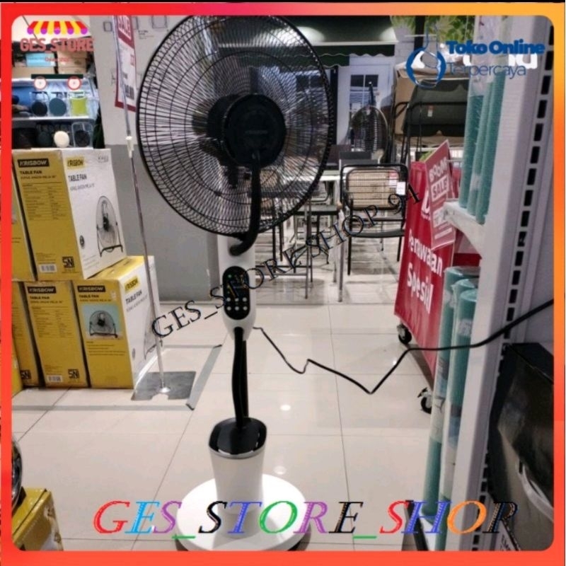 Krisbow kipas angin berdiri uap 75 watt putih/kipas angin uap/ kipas penyejuk ruangan/ kipas uap emb