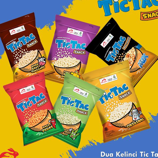 

Dijual Murah ( BERKAH ) TIC TAC Snack Pilus Renceng isi 10 x 18gr Dua Kelinci Ayam Bawang Original Rumput Laut Pedas Sapi Tik Tak