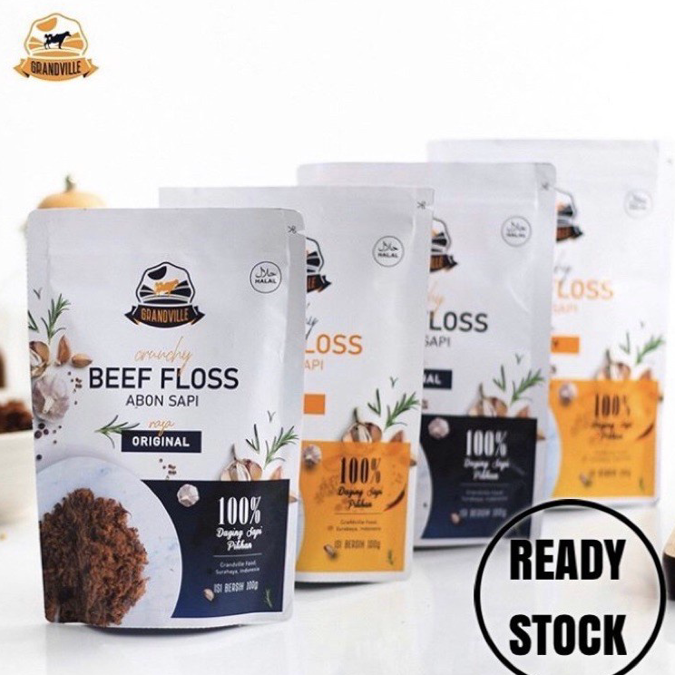 

Laris Grandville Abon Sapi Ayam original spicy 100g Beef Chicken Crunchy - MPASI
