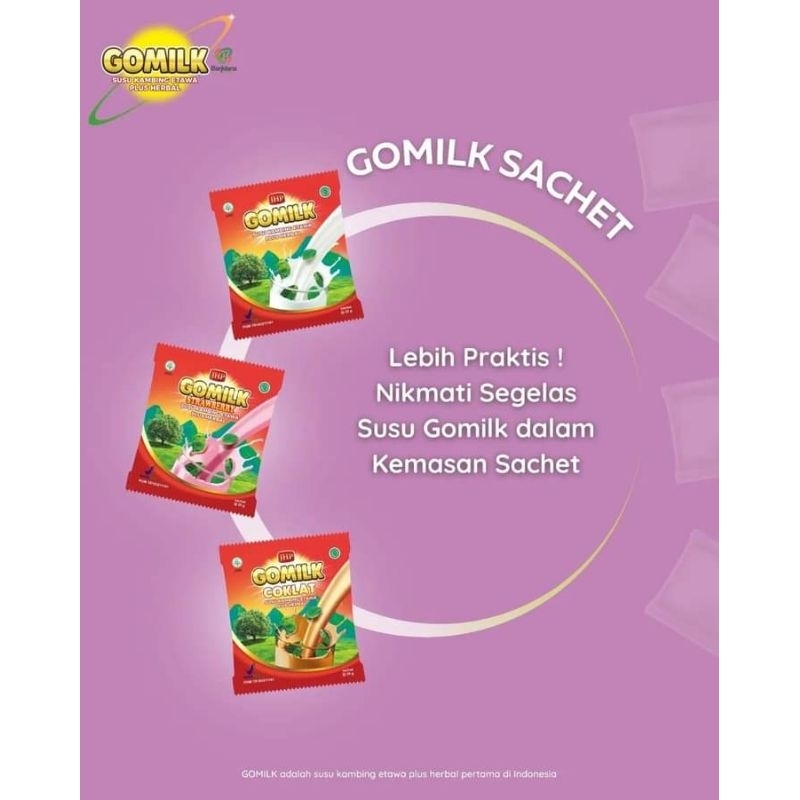 

Gomilk Susu Kambing Etawa Plus Herbal ,Kemasan Sashet