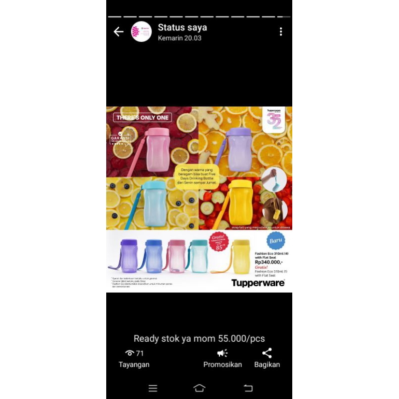ECO bottle gen new 2023 1pcs ORI Tupperware