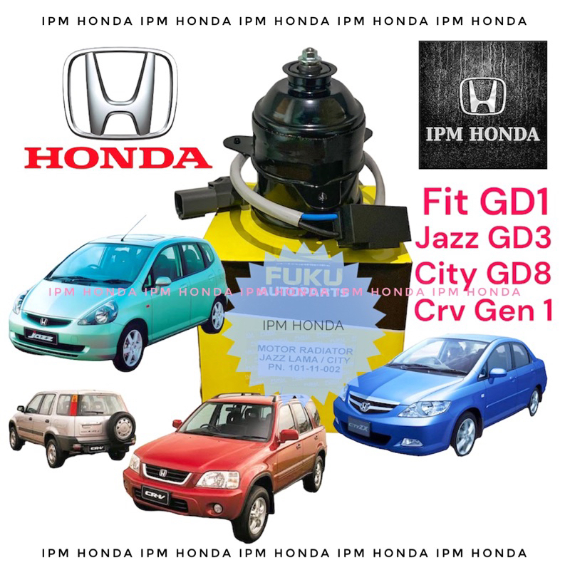 19030 REA Motor Dinamo Kipas Fan Radiator Honda Jazz GD3 City GD8 IDSI VTEC 2003 2004 2005 2006 2007