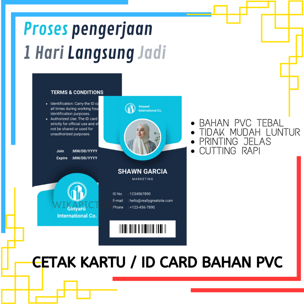 

CETAK KARTU ID CARD PREMIUM 2 SISI PVC TIDAK MUDAH LUNTUR