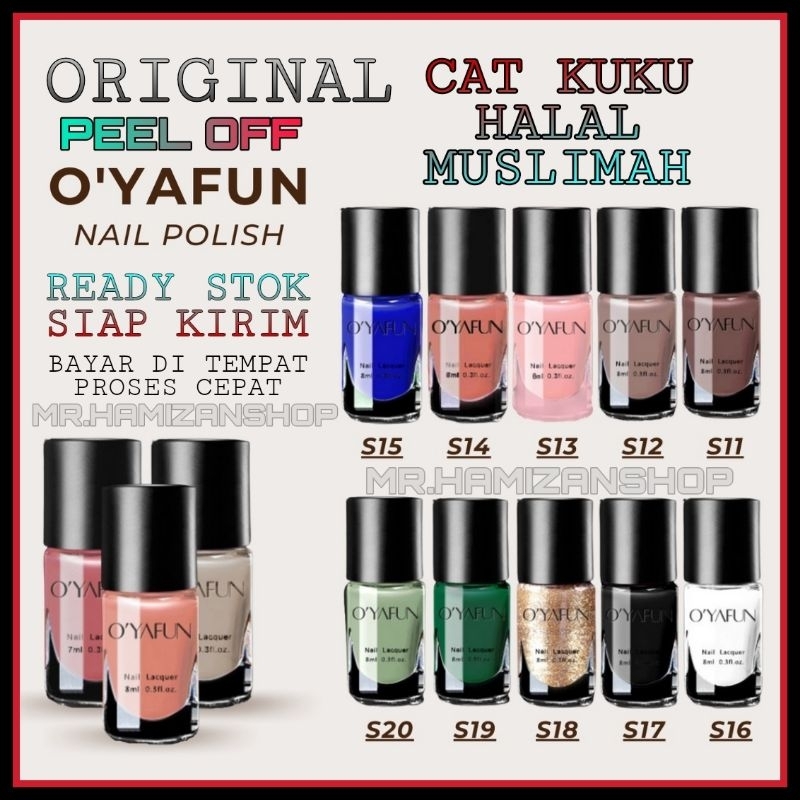 Cat kuku/kutek peel off halal muslimah