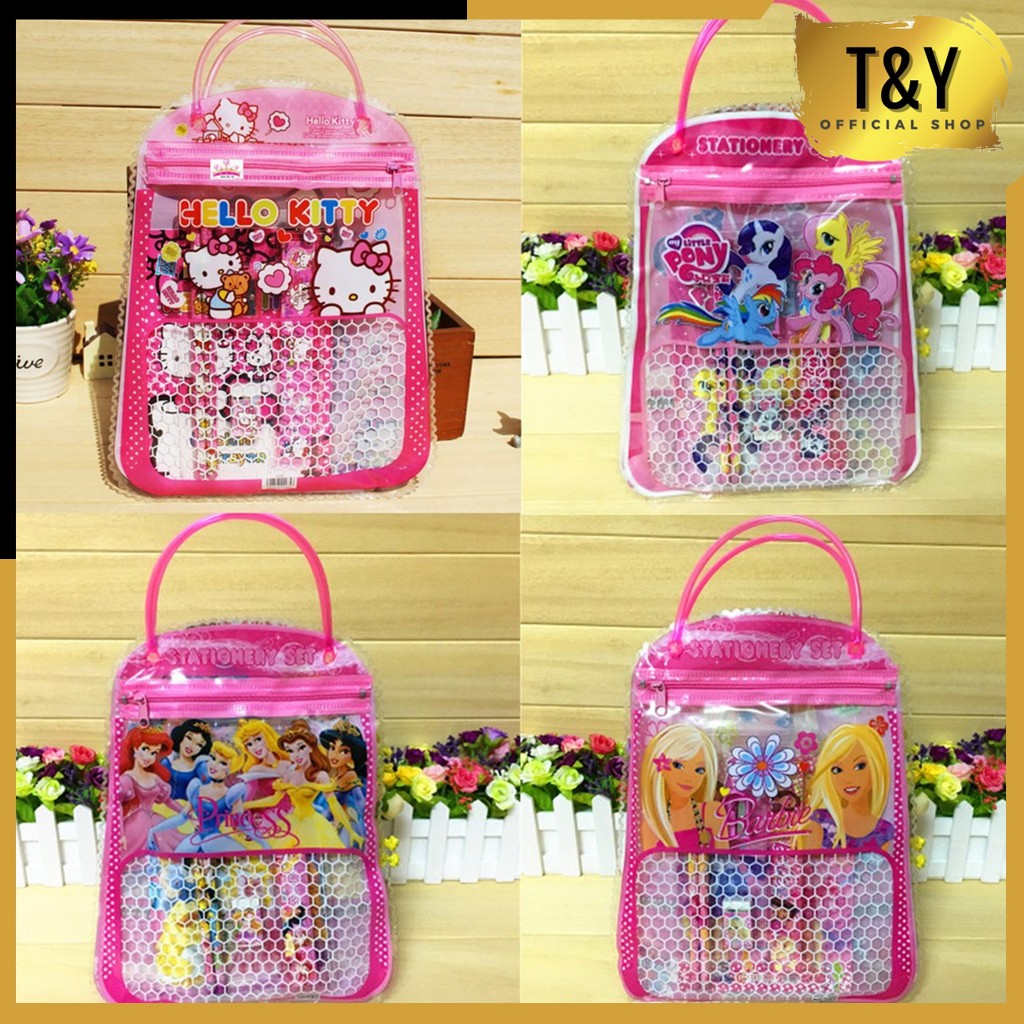 

T&Y Stationery Set 6in1 Free Bag Alat Tulis Anak Sekolah Buku Pulpen Penghapus Pengaris